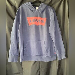 Levi's Navy Hoodie with Red Logo
